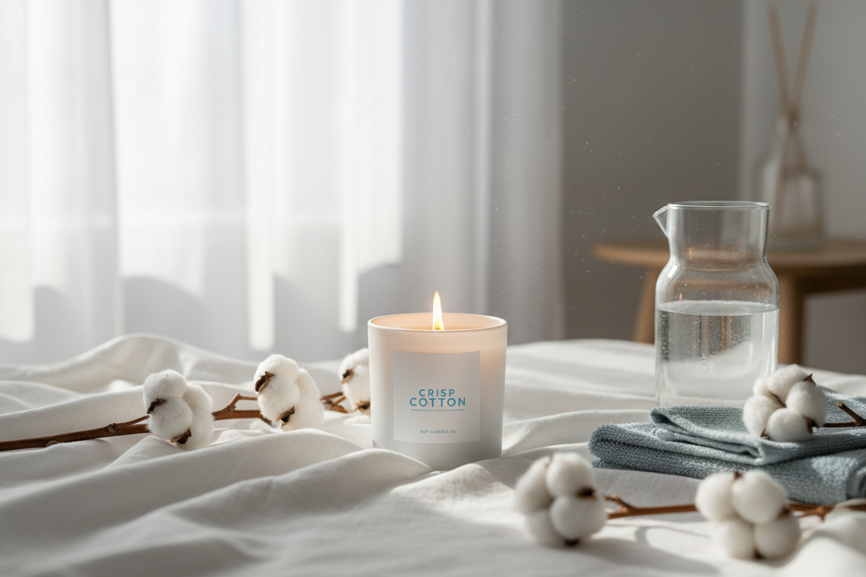 Crisp Cotton 14oz Candle
